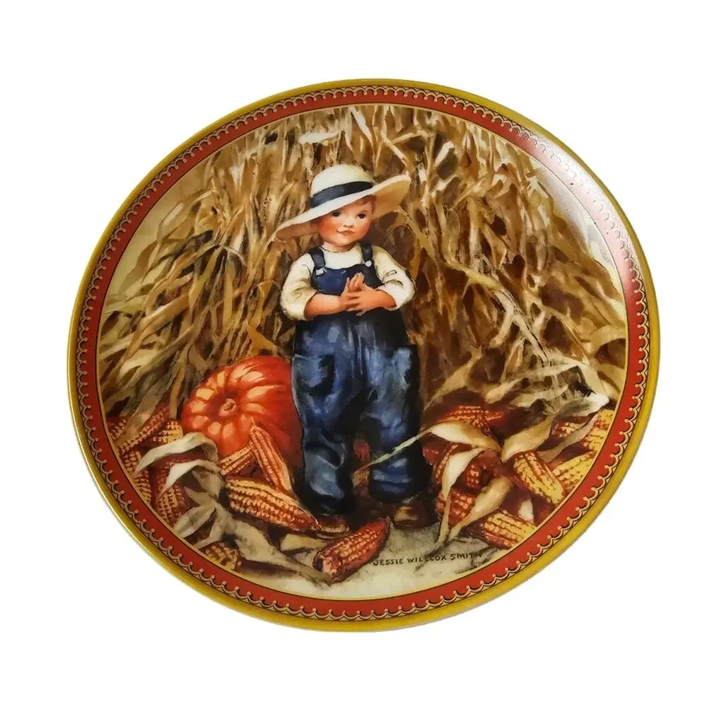 Knowles Plate Thanksgiving 1986 Second Issue Jessie Wilcox Smith Childhood Plate